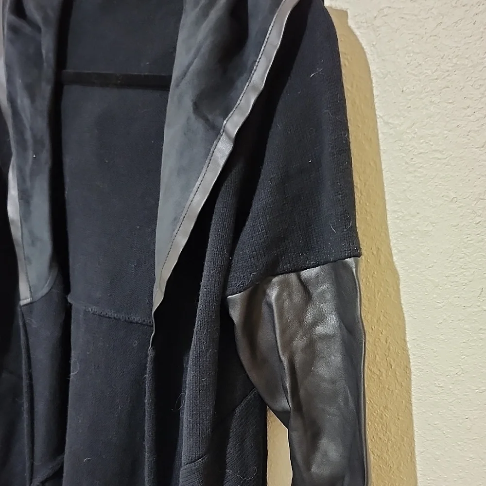 Blank NYC Black Jacket with Leather Accents - Picture 4 of 9